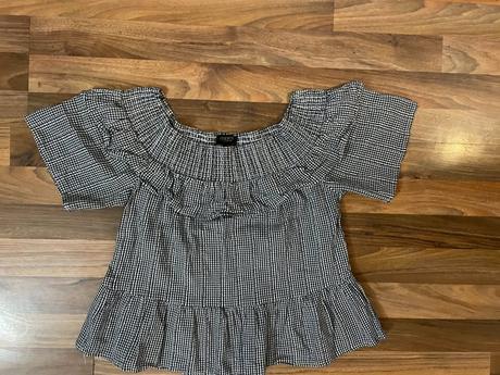 Káro letní top na ramena, evl m, attentif, m