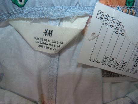 Hm nové bavlněné šortky s motýlky vel. 122, h&m,122