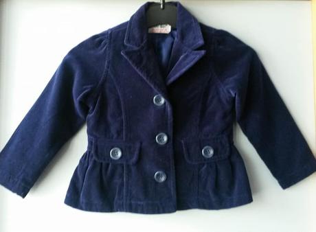 Sametové tmavě modré sako vel. 74, early days,74