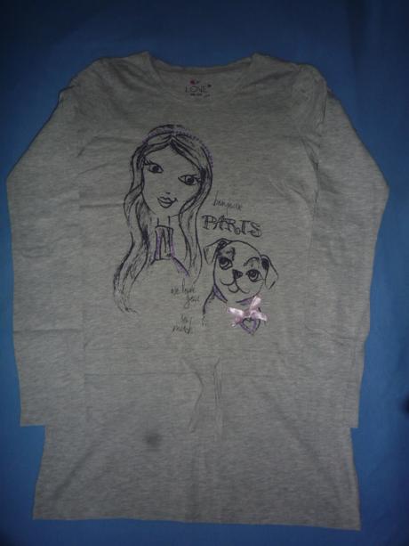 Dlouhé triko s aplikací vel. 146-152 tchibo, tchibo,146