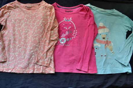 3x bavlněná dívčí trička v.110/116, lupilu,110