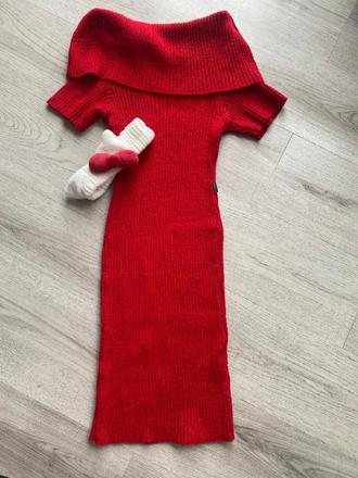 Pěkné pletené šaty velikost 36/s, s