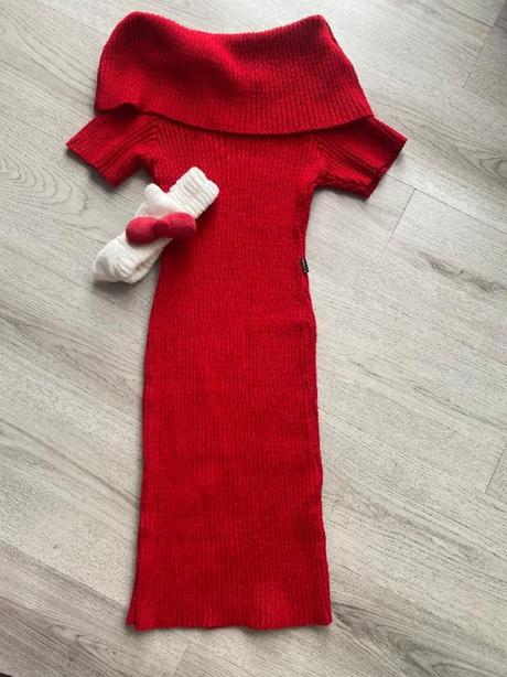 Pěkné pletené šaty velikost 36/s, s