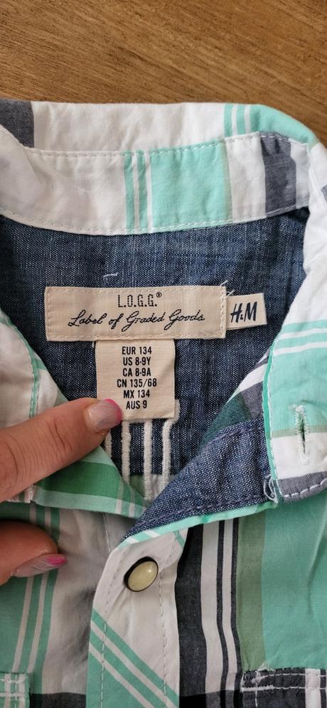 Kostkovaná košile vel. 134 zn. h&m, h&m,134
