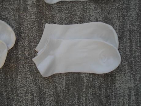 Dívčí bílé kotníčkové ponožky 4 páry, 35