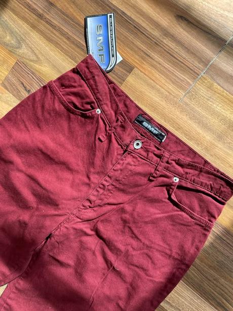 Nové vínové džíny, vel cca s, smf jeans, s