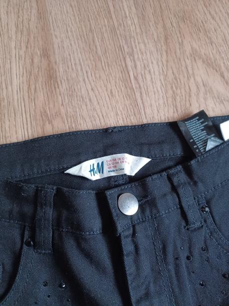 Černé slimky džíny h&m, 158