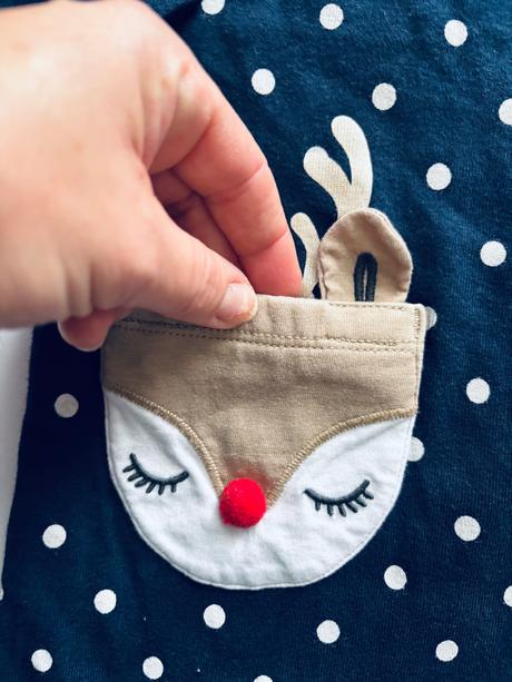 Ob/ tunika vánoční modrá s puntíky - v.6-7 let, 122