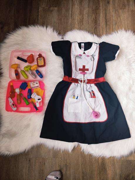 Karnevalový kostým+lékařský kufr,vel.8-12let,