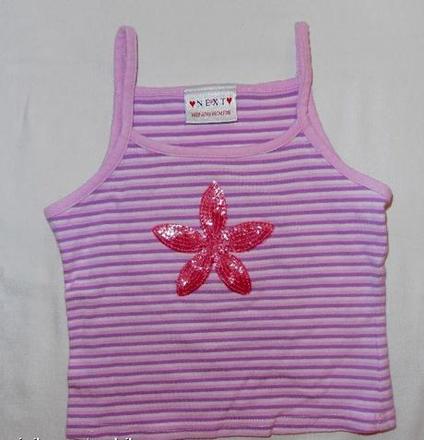 E84. pruhovaný nátělníček s kytičkou, next,104