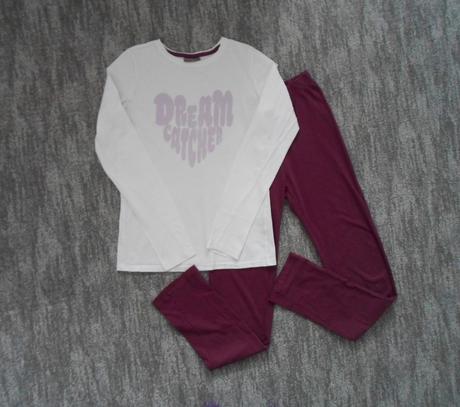 Bílé vínové dívčí pyžamo, 158