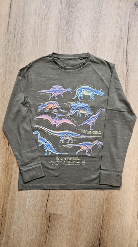Nové chlapecké triko dl.ruk. next  152 druhy dinos, next,152