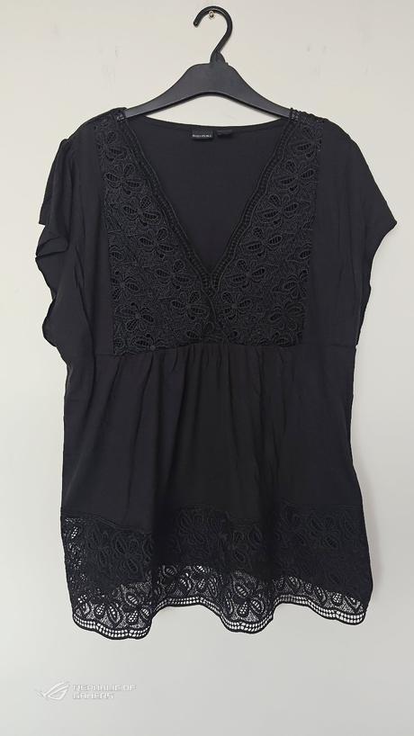 Tričko s krajkou, bonprix,44