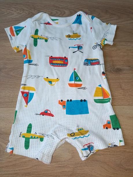 Letní overal s autíčky 68, marks & spencer,68