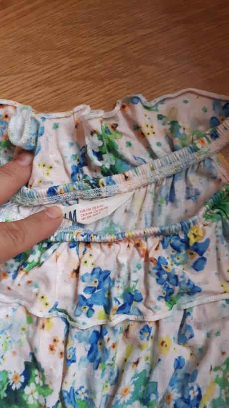 Veselý dívčí květovaný overal, h&m,134