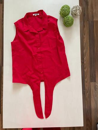 Červený top do uzlu, vel s, mshll girl, s