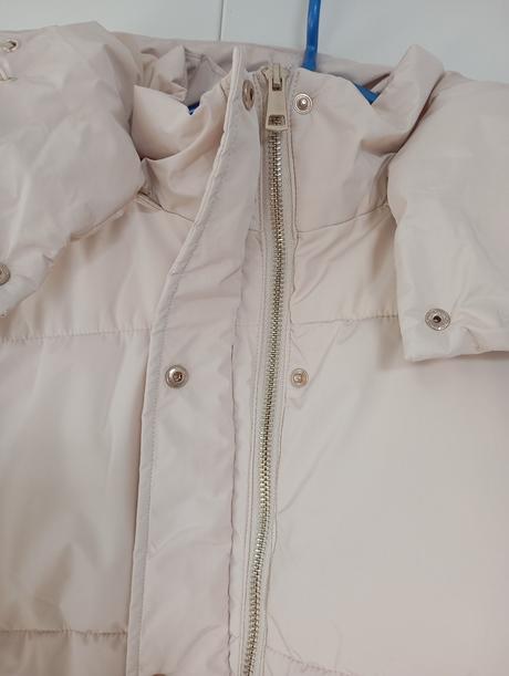 Puffer zimní bunda krémová, sinsay,42 / xl