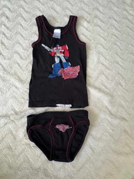 Set spodniho pradla 128 cerne transformers, 128