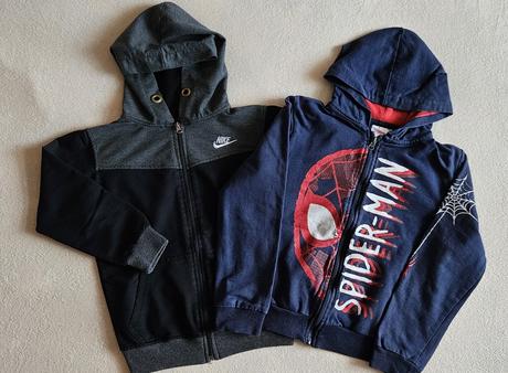 2x dětská mikina, mikinka, nike, spiderman,128/134, nike,128