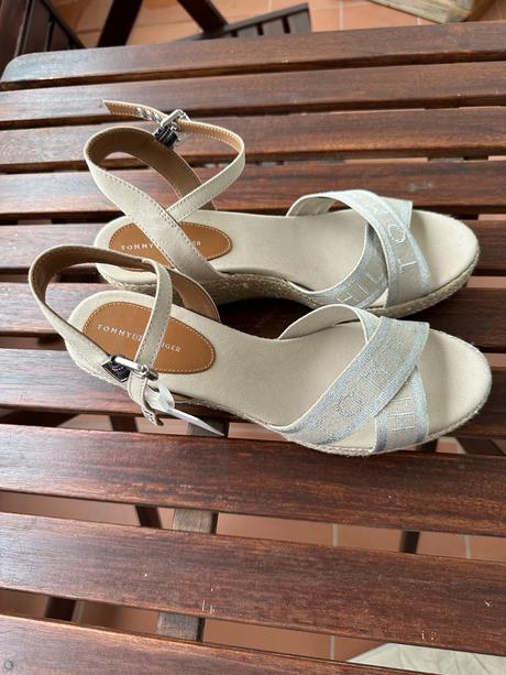Sandálky tommy hilfiger na klínku, tommy hilfiger,41