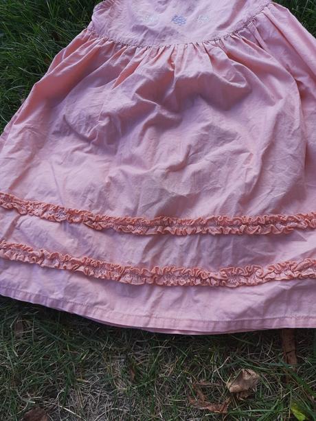 Dívčí plátěné šaty květy vel. 86 - 82 - 98, tiny ted,86