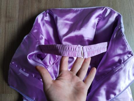 Lila fialové šaty bez ramínek vel m 38, m