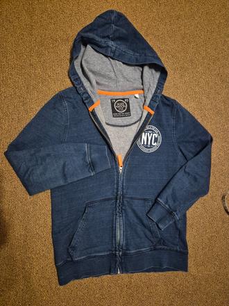 Dětská rozepínací mikina s kapucou vel. 146/152, 146