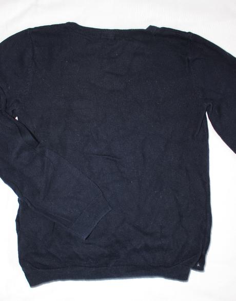Va76 úpletový svetřík s flitrovou duhou 6-7 let, h&m,122