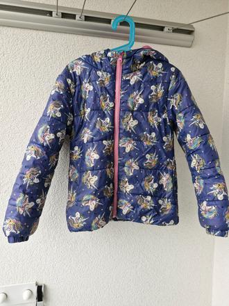 Zimní bunda s jednorožci, m&co,140
