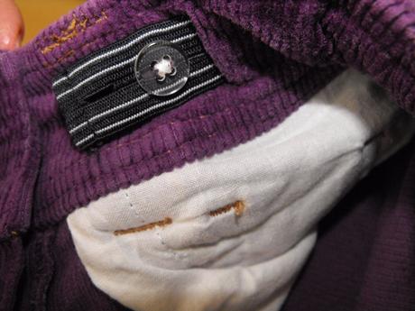 Fialové menčestrové šortky, mini boden,116