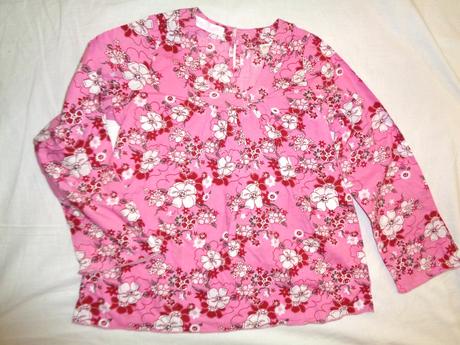 Luxusní růžová vzdušná květovaná košile 122/128, girl2girl,122 / 128