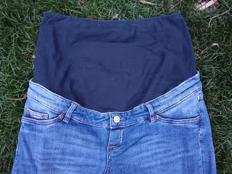 Těhotenské trhané/drbané rifleh&m slimboyfriend 38, h&m,38
