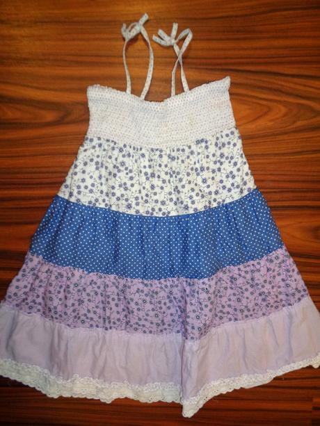 Fialkové květované letní šaty - dlouhé, h&m,98