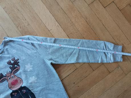 Mikina vánoční motiv sob vel. 152, 152