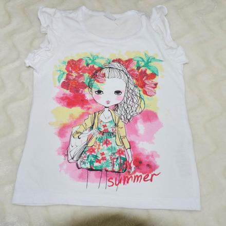 Bile tricko s obrazkem holcicky, 110