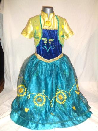 Karneval - šaty frozen anna - 9 -10 let,