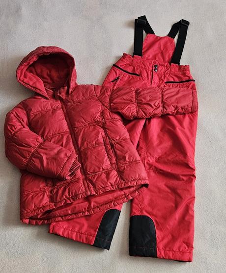 Dětský set zimní bunda a oteplovačky, vel.128/134, marks & spencer,128