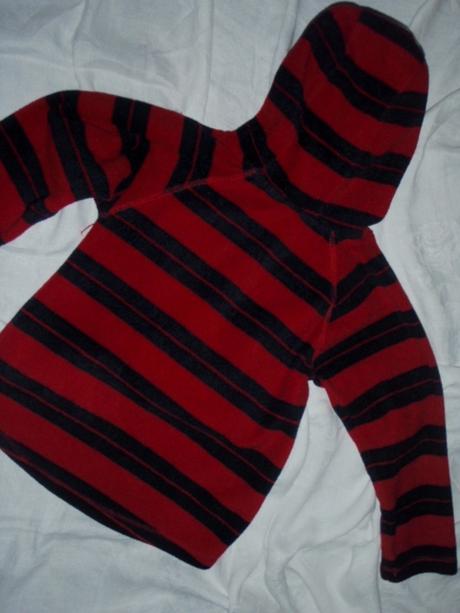 Super pruhovaná flísová mikina, rebel,104