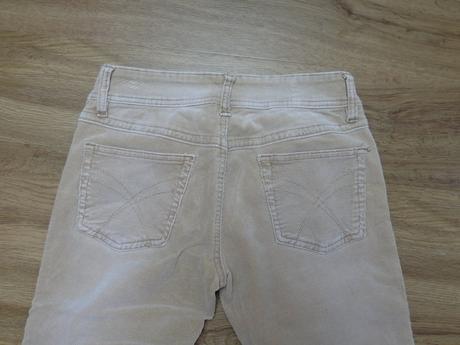 Béžové/krémové manžestrové zvonové kalhoty, m