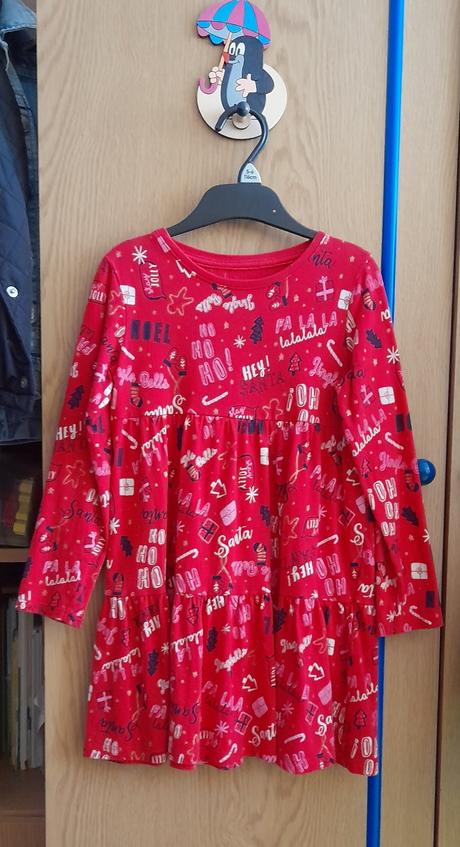 Vánoční bavlněné šatičky v.110/116, 110