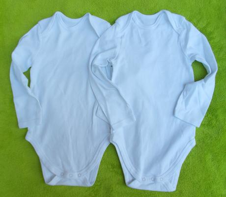 2 x bílé body s dlouhým rukávem, c&a,98