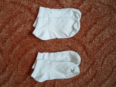 Bílé nízké kotníčkové ponožky 2 páry, 28