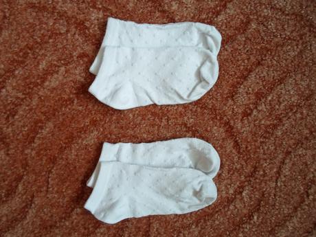 Bílé nízké kotníčkové ponožky 2 páry, 28