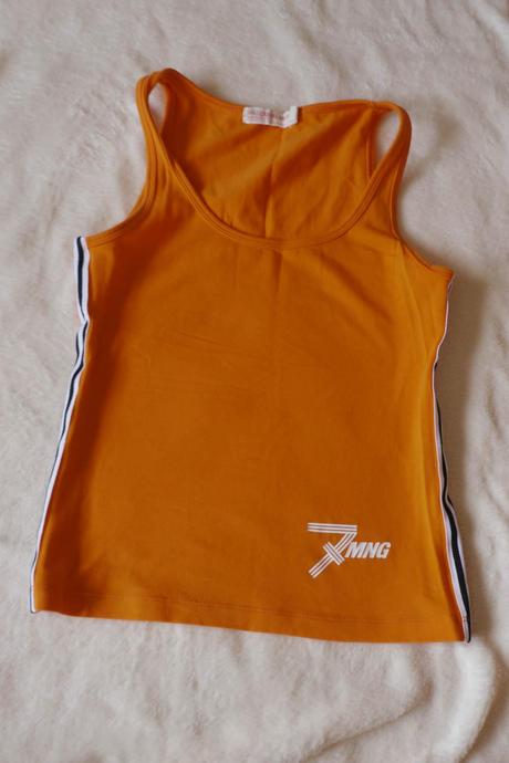 Oranzove sportovni tilko od mng velikost je znacen, mango,xs