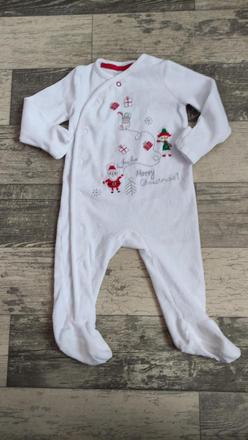 Vánoční sametový overal neutrální, 74