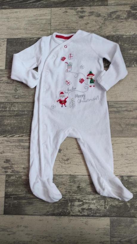Vánoční sametový overal neutrální, 74