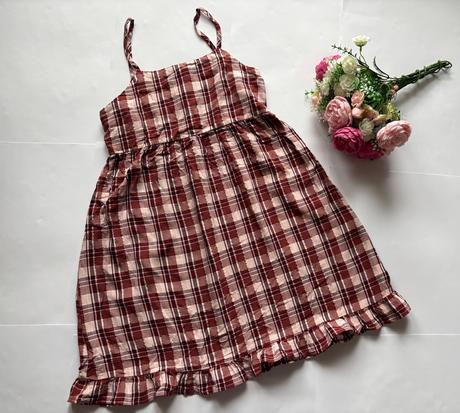 Ob/ šaty kárované - v. 11/12 let, nutmeg,152