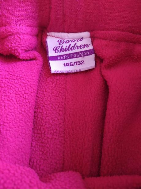 Růžové zateplené kalhoty, good children,134