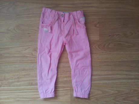 Sv. růžové letní kalhoty, vel. 1,5-2r., f&f,92