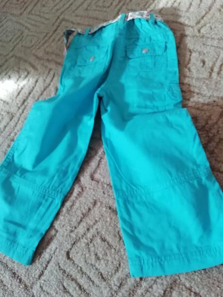 Krásné tyrkysové pláťáky nové -86-92, 86